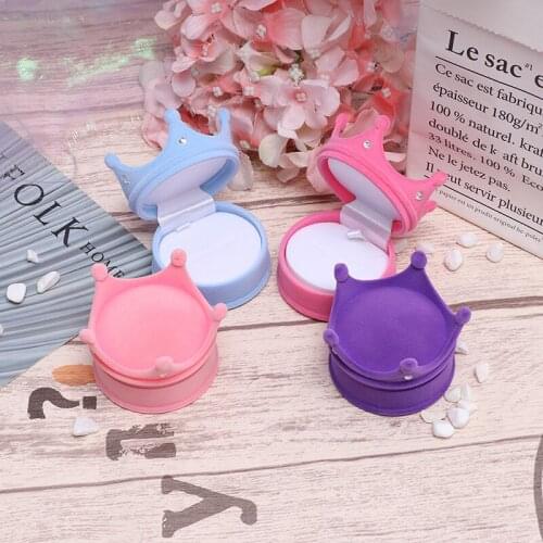 Cute Princess Jewellery Case For Ring Necklaces Earring Box Crown Lint Valentine Childrens Day Gift Display Shelf