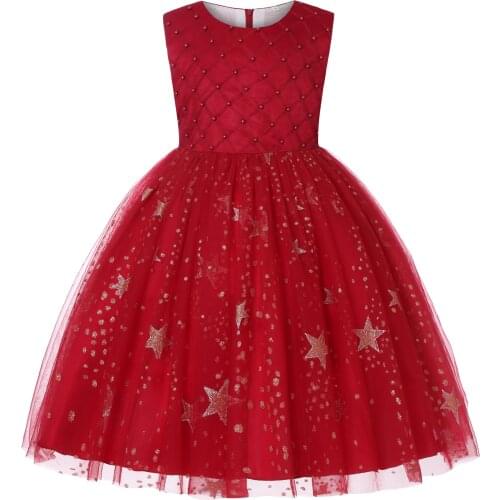 New Children Skirt Girls Cure Style Banquet Dress Lace Wedding Princess Dress New Year Party Costume Dress For Girls 3-10 Years
