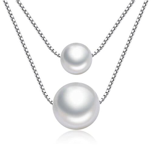 Chain New Long Necklaces Women Fashion Jewelry Wholesale Double Layers freshwater Pearl Pendants Necklaces