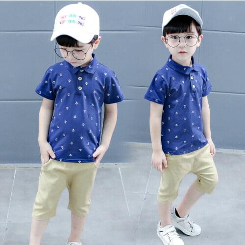 Toddler Kids Baby Boy Clothes Boys Outfits Sets Short T-shirt + Pants Dot Tops