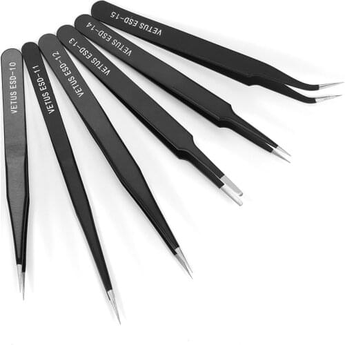 1Pcs Good Quality Stainless Steel Multi Kind Tweezers Anti-static for Beads Diamond etc Jewelry Accessories Tools