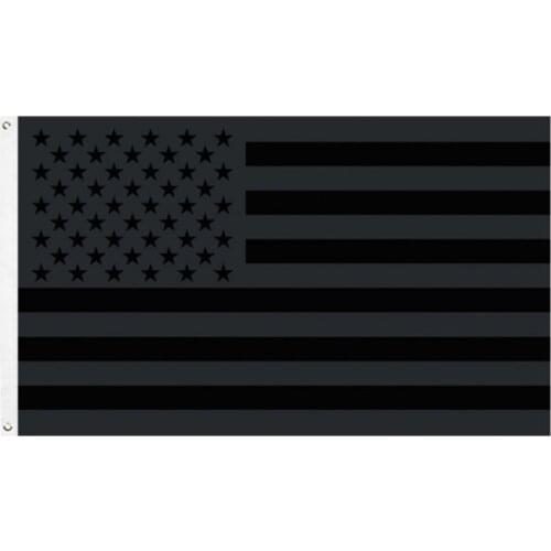 All Black American Flag 3x5 Outdoor Indoor-double-sided Printing-black American Flag-double Stitch-polyester And Brass Grommets