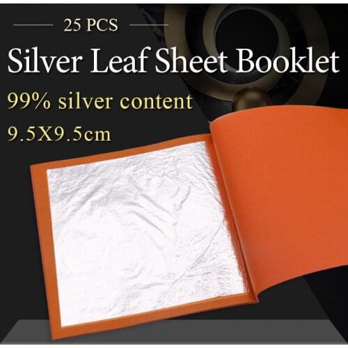 Edible Silver Leaf Real Silver Foil for Food Decoration Cosmetics Art Craft Paper Painting Edible Sh