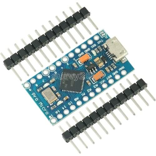 Pro Micro ATmega32U4 5V 16MHz Replace ATmega328 For Arduino Pro Mini With 2 Row Pin Header For Leonardo Mini Usb Interface