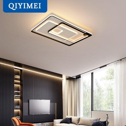 New LED Modern Ceiling Lamps Living Study Dining Room Bedroom Lights Remote Control Round Square Luminarie Home Indoor Lighting