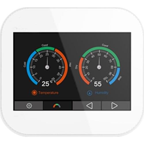 Modbus tcp color touch screen thermostat for electrlc heating 16A with English/Russian/Polish/Czech/Italian/Spain