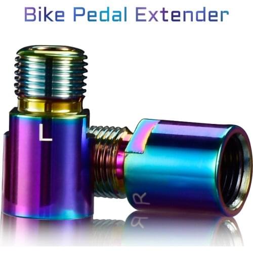MTB Road Bike Pedal Extender Mountain Bicycle Pedal Lock Crank Extension Shaft Bike Pedal Spacer For MTB Bicycle Pedals mtb