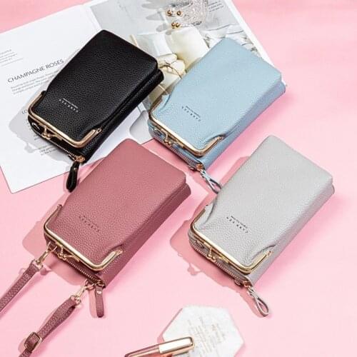 2021 Women Wallet Famous Brand Cell Phone Bags Big Card Holders Handbag Purse Clutch Messenger Shoulder Long Straps Bag