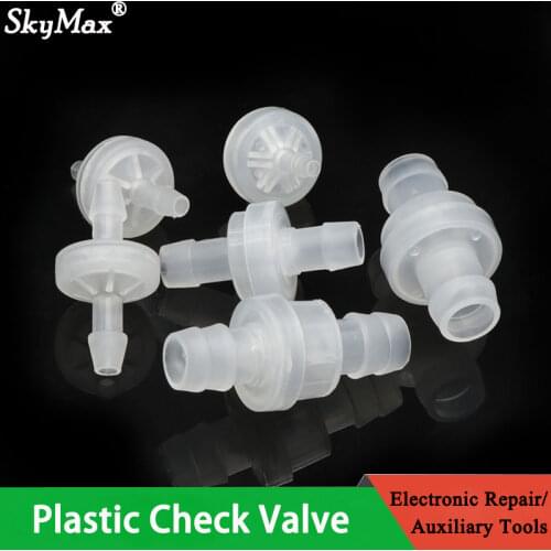 Diameter 3mm 4mm 5mm 6mm 8mm 10mm 12mm Plastic Check Valve One-Way Pagoda Inline Non-Return Gas Liquid Water Fluid Hook Stopper