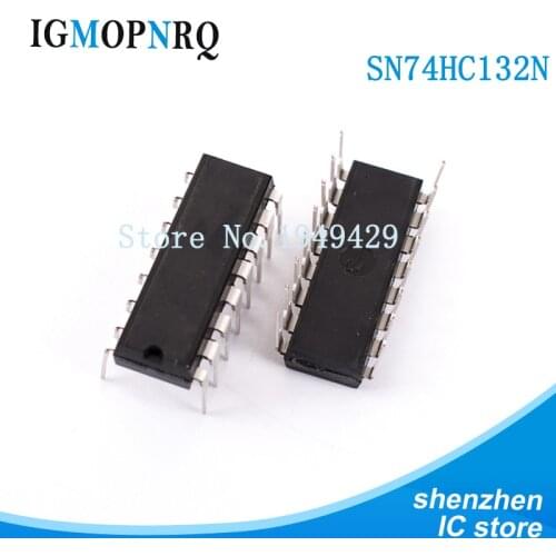 10pcs 74HC132N 74HC132 SN74HC132N DIP-14 Logic Gates QUAD 2-INPUT NAND SCHMITT TRIG new