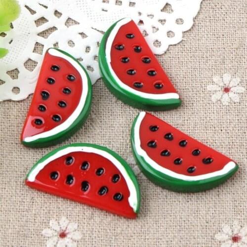 10pc New Flat Back Resin Cabochon Artificial Fruit Watermelon DIY Flat Back Decor Craft Embellishment Accessories Party Favors