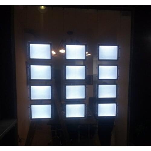 12PCS Led cable hanging panel crystal diplay a3 size double side ultra-thin lightbox