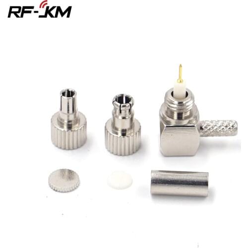 2 In 1 TS9/CRC9 Male Right Angle RF Connector Coaxial Adapter For RG174 RG316 LMR100 cable