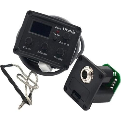 3 Band EQ Equalizer Preamp Ukulele Piezo Pickup for Ukulele 4 String Guitar Parts