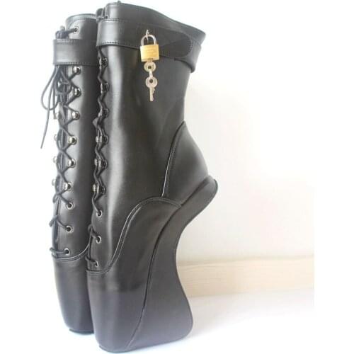 7.09in High Height Womens Sexy Party Boots Hoof Heels Ankle Boots US Size 6-14 No.MT1806