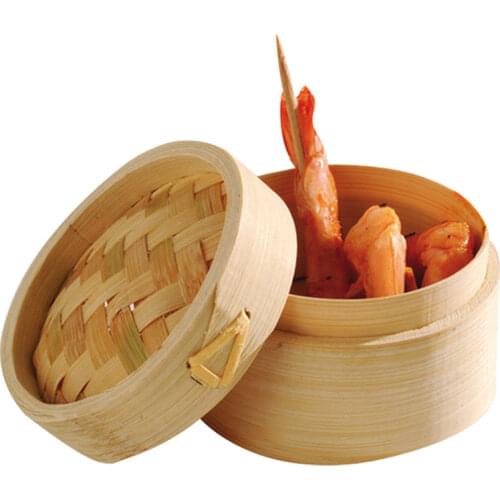 Promotion - Party Wedding Home Supplies, 80*65mm Tableware Handmade Mini Natural Bamboo Cage Steamer