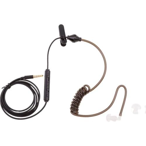 Anti-Radiation Mono Earphones 3.5mm Stereo Acoustic Tube Earpiece Earbuds