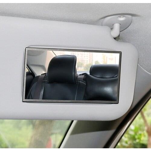 Car Interior Stainless Steel Portable Car Makeup Mirror Auto Visor HD Cosmetic Mirrors Universal Car Interior Mirror with Tape