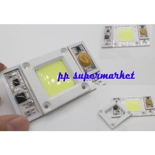 Free shipping 10pcs 220VAC High Power 50W led chip built-in driver cold white 20000-25000k For Diy
