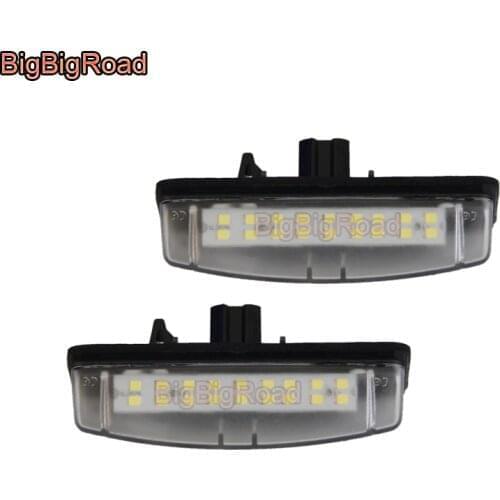 BigBigRoad For Mitsubishi Pajero Sport / Pajero Montero Sport Nativa / Challenger LED Car License Plate Light Number Frame Lamp