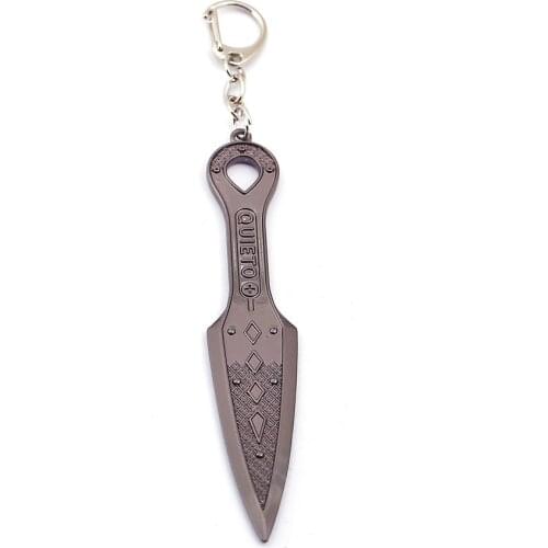 New Game Apex Legends Keychain Men Metal Evil Spirit Dagger Weapon Knife Key Chain Car Vintage Keyring Jewelry