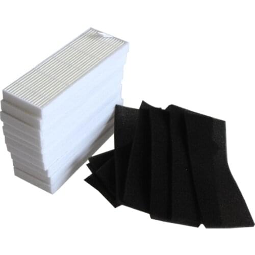 Robot 10* Hepa Filter + 10* Sponge Filter for Polaris PVCR 0726w 0826 1126W Robotic Vacuum Cleaner Spare Parts Accessories