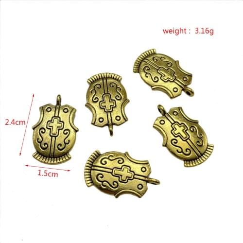 JunKang alloy retro style cross equilateral triangle hollow pendant DIY production ethnic style jewelry connector accessories