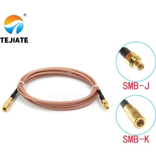 1PCS TEJIATE Adapter Cable SMB To SMB Type SMBJ Convert SMBK 8-90CM 1M 1.5M 2M Length Connector RG316 Wire