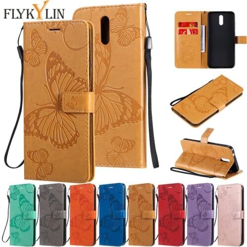 Leather 3D Butterfly Flip Case For Nokia 2.3 1.3 7.2 6.2 4.2 3.2 5.1 7.1 3.1 1 Plus Cases For Nokia 6 2018 N640 N635 Pure View