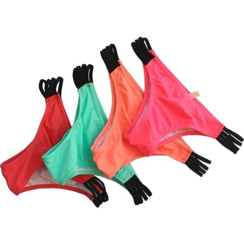 Summer Women Cheeky Bikini Bottoms New Swimsuit Thong Vintage Swimwear Sexy Girl Brazilian Trunks Pink Green