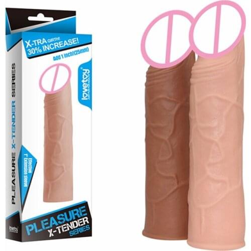 6.5'' Penis sleeve Reusable condom Cock ring Dildo Penis enlargement Sex toy for man sex shop penis enhance sex toy penis ring