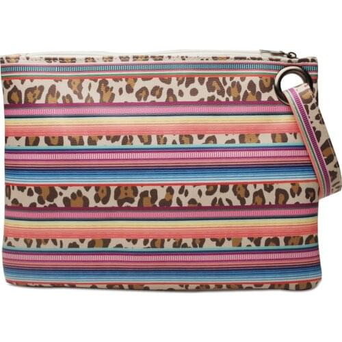 Mobile Phone Storage Wallet Women Dinner Party Clutch Bags PU Leather Leopard Cow Print Sunflower Geometric Wrist Bag