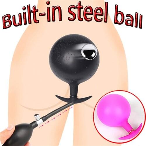 Inflatable anal plug dilator, anal plug dilator for buttock vaginal pump, adult female penis anal plug sex toy