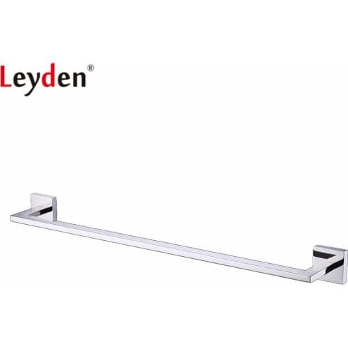 Leyden High Quality 304 Stainless Steel Wall Mounted Chrome Single Towel Bar Holder Bathroom Accessories Free Shipping