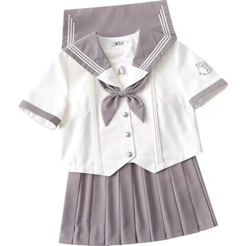 New School Uniforms Design For Teenage Girls Students JK Japanese Sailor Uniform Anime Cosplay Costume Shirt Pleated Skirt Sets