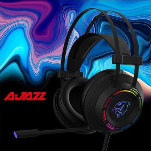 Ajazz DHG160 7.1 Sound Wired Gamer Headphones Multifunction Control Music Headphone HD Microphone Headset for PS4 PC Xbox Laptop