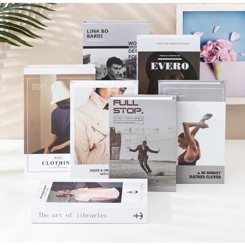 8Pcs Modern Simple Fake Book Simulation Display Props Decoration Book Model Book Creative Living Room TV Cabinet Decorations