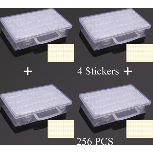 Diamond Painting Storage Box with 64 Grids Portable Bead Storage Container 5d Diamond Embroidery Accessories Tools