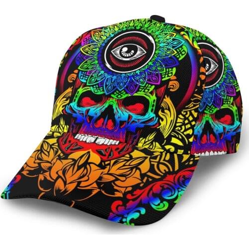 Psychedelic Skull Baseball Cap Fashion Men Hat Cap Summer Dad Hat Male Sports Hat