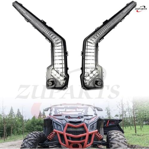ZUPARTS Front LED Signature Lights Turn Signal Light Assembly for UTV Can-Am Maverick Trail 1000 800R / X3 XDS XRS Max Turbo R