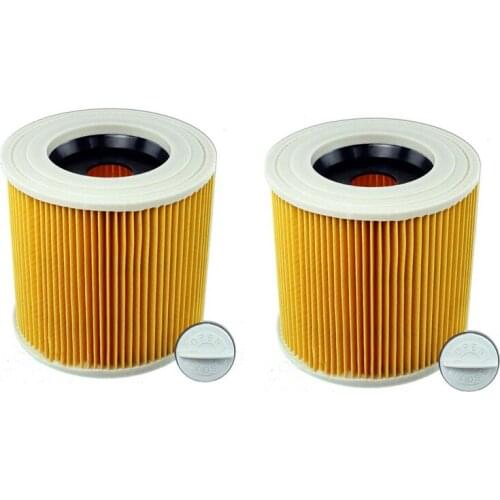 2 pcs Replacement Filter for Karcher Vacuum Cleaner Hoover Wet Dry Cartridage Filter for A1000 A2200 A3500 A223 Compatible Filte