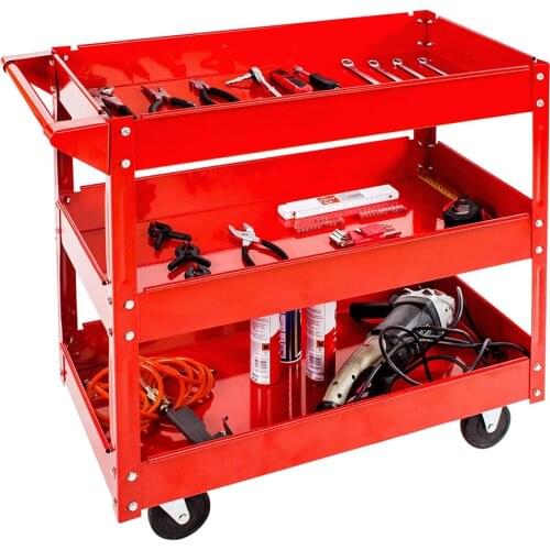 3-Level Garage Storage Heavy Duty Workshop Wheel Parts and Trolley Cabinet