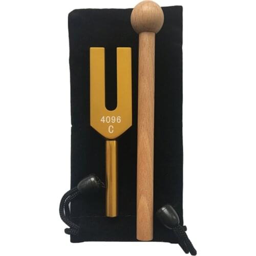 4096Hz Tuning Fork With Hammer Ball Kit Sound Vibrations For Meditation
