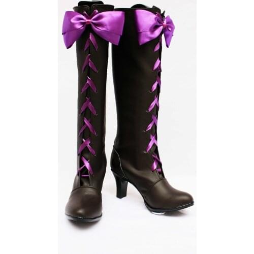 Black Butler II Kuroshitsuji Protagonist Alois Trancy Boots Cosplay Shoes for Halloween Cosplay Party Men and Wowen Adult