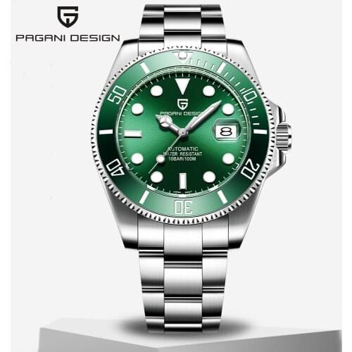 PAGANI Design 43mm Mens Mechanical Watches Top Luxury Brand Automatic Watches Mens Stainless Steel Waterproof Watches Luminous