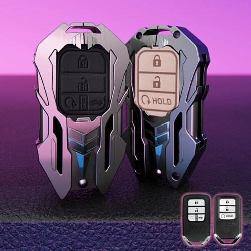 Zinc Alloy Keyless Smart Car Key Case Full Cover for Honda Vezel City Civic BR-V HR-VCRV Pilot Accord Jazz Jade Crider Odyssey