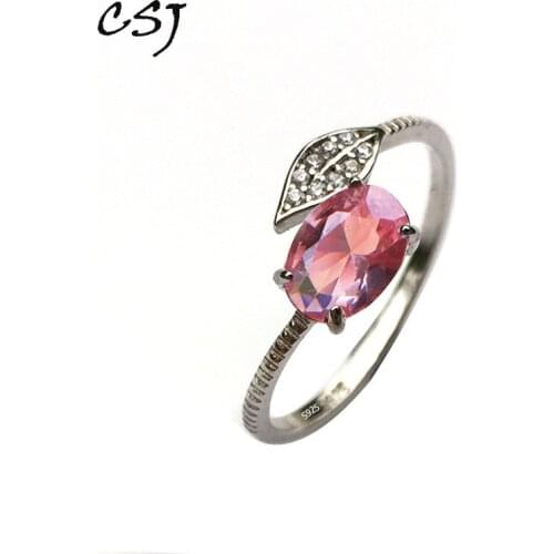 CSJ Zultanite changes color small adjustable Rings Sterling 925 Silver Created Sultanite Fine Jewelry Women Wedding Party Gift