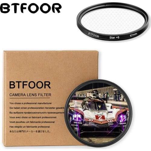 BTFOOR Star Filter 49 52 55 58 67 72 77 82 Mm for Camera Canon Lens EOS M50 6d 250d 400d 600d Nikon D3200 D3500 D5600 Sony A6000