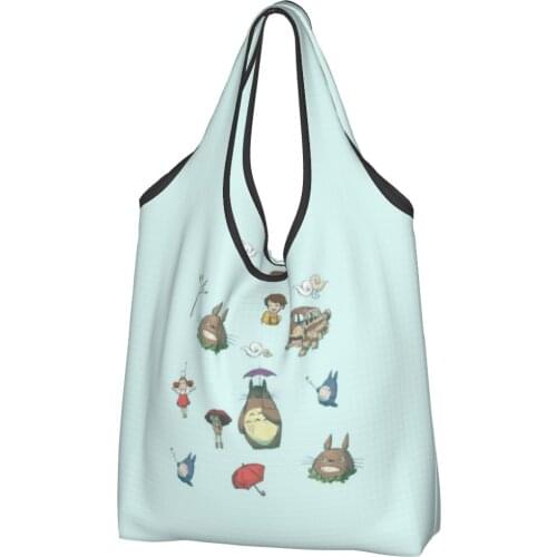 Totoros Lovely Cat Canvas Bag Women Shoulder Bag Anime Ins Shipping Bag