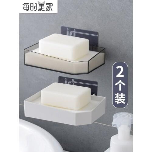 Soap box Nordic home toilet creative drain soap rack bathroom wall hanging soap tray free punch soap dish soap box